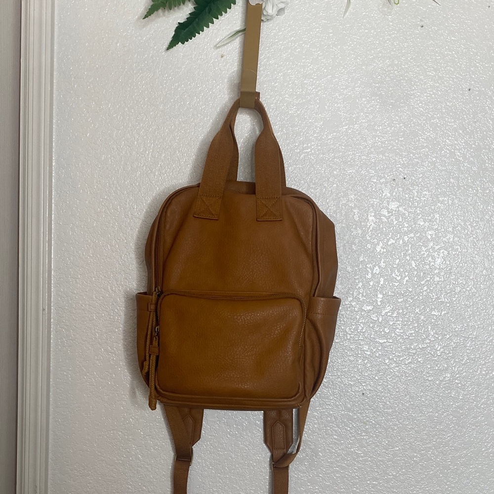 Universal Thread Brown Backpack with Front Pocket - image 1